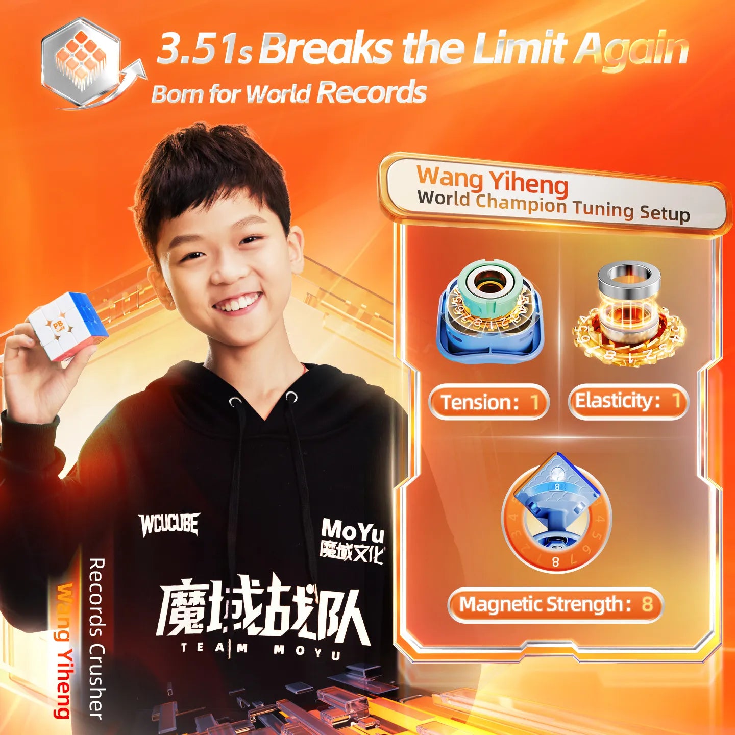 MoYu PB WR 3x3 (20 Magnets + Maglev + Ball Core + UV)